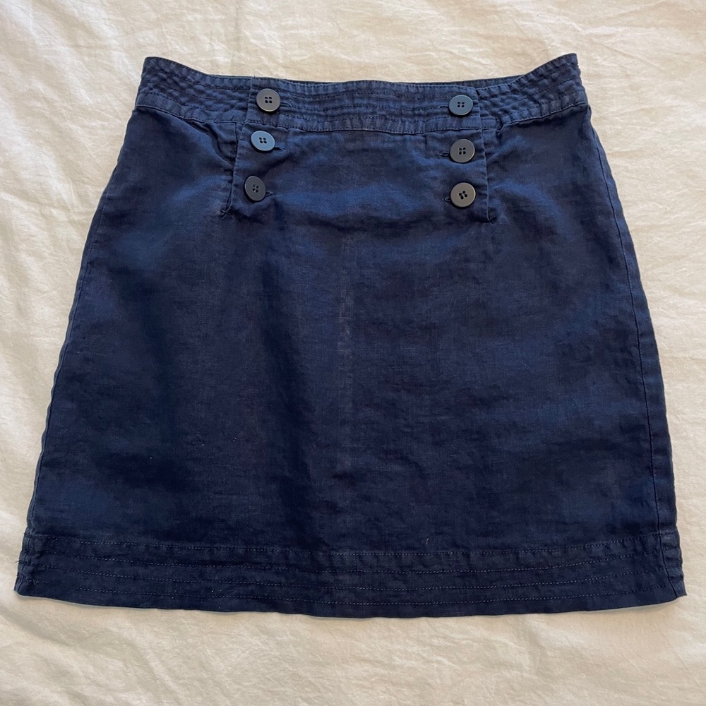 Max Studio Blue Linen Skirt